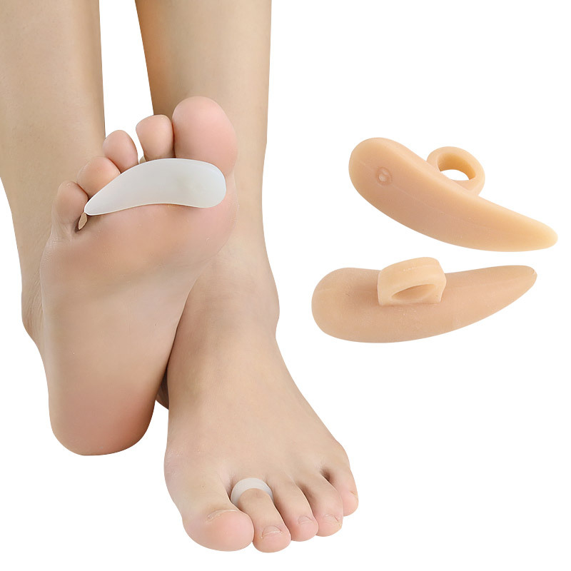 HOT 2Pcs=1Pair Gel Hammer Finger Toe Straightener Corrector Overlapping Curled Curved Crooked Clubbed Claw Mallet Foot Care Pedicure