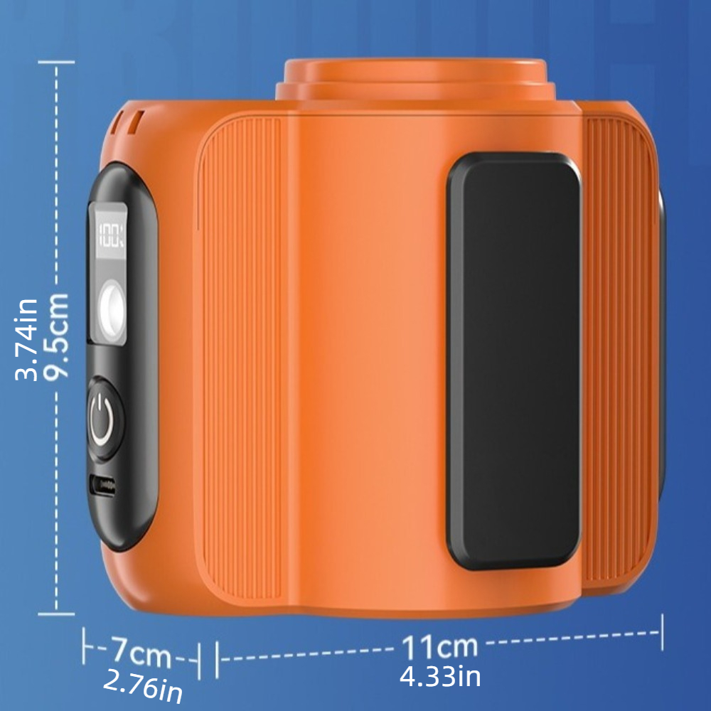 Cooling Portable Hanging Neck Fan Mini Rechargeable Waist Clip Fan LED Outdoor Lighting Camping Waist Fan Hiking