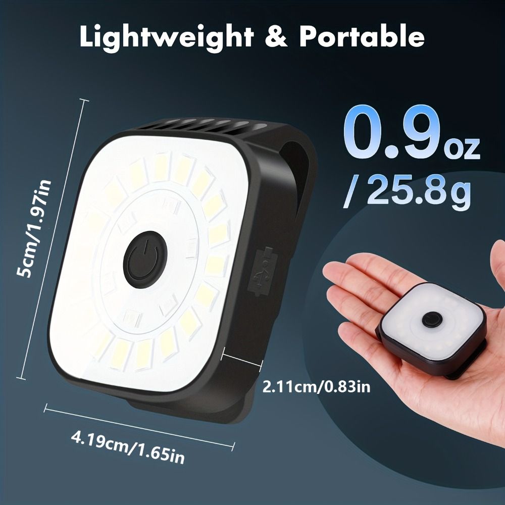 LED Lights Rechargeable Headlights Alternating Traffic Mini Portable Running Lights Green LED Clip On Rechargeable Flashlight Night Use