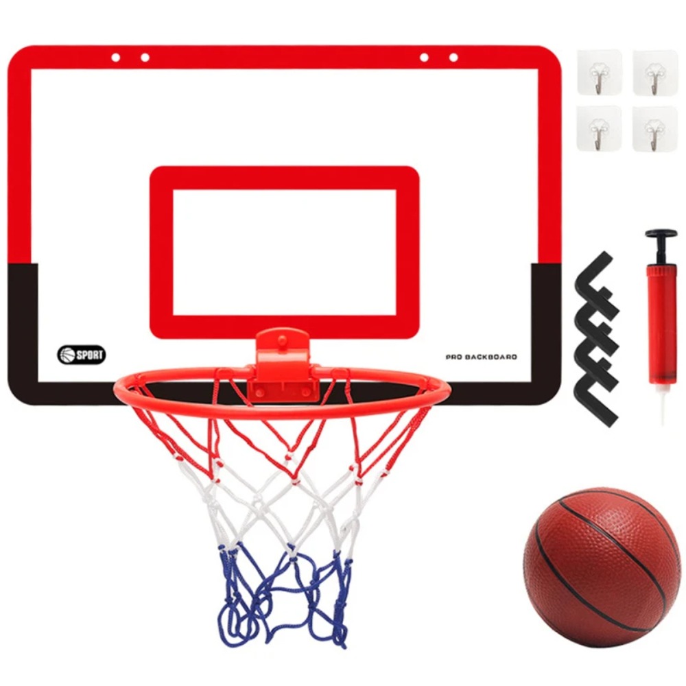 Funny Foldable Indoor Basketball Hoop Set Backboard Safety Mini Basketball Hoop for Kids Black Red Portable Portable Basketball Hoop Toys Basketball Fans