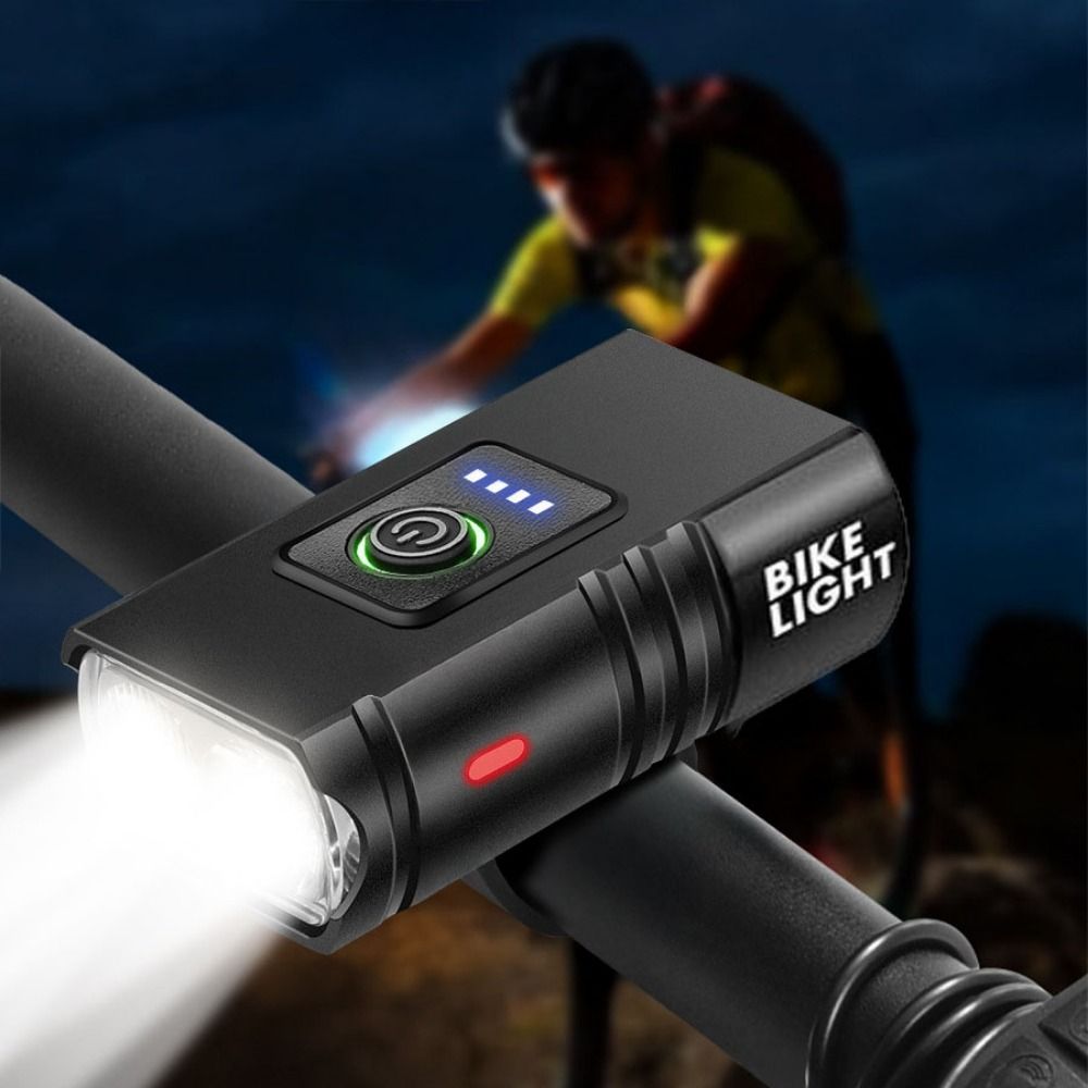 Practical Aluminum Alloy LED Bike Front Light Bright Light Smart Sensor Bicycle Front Lamp Rechargeable Waterproof Bicycle Headlight Road Bike