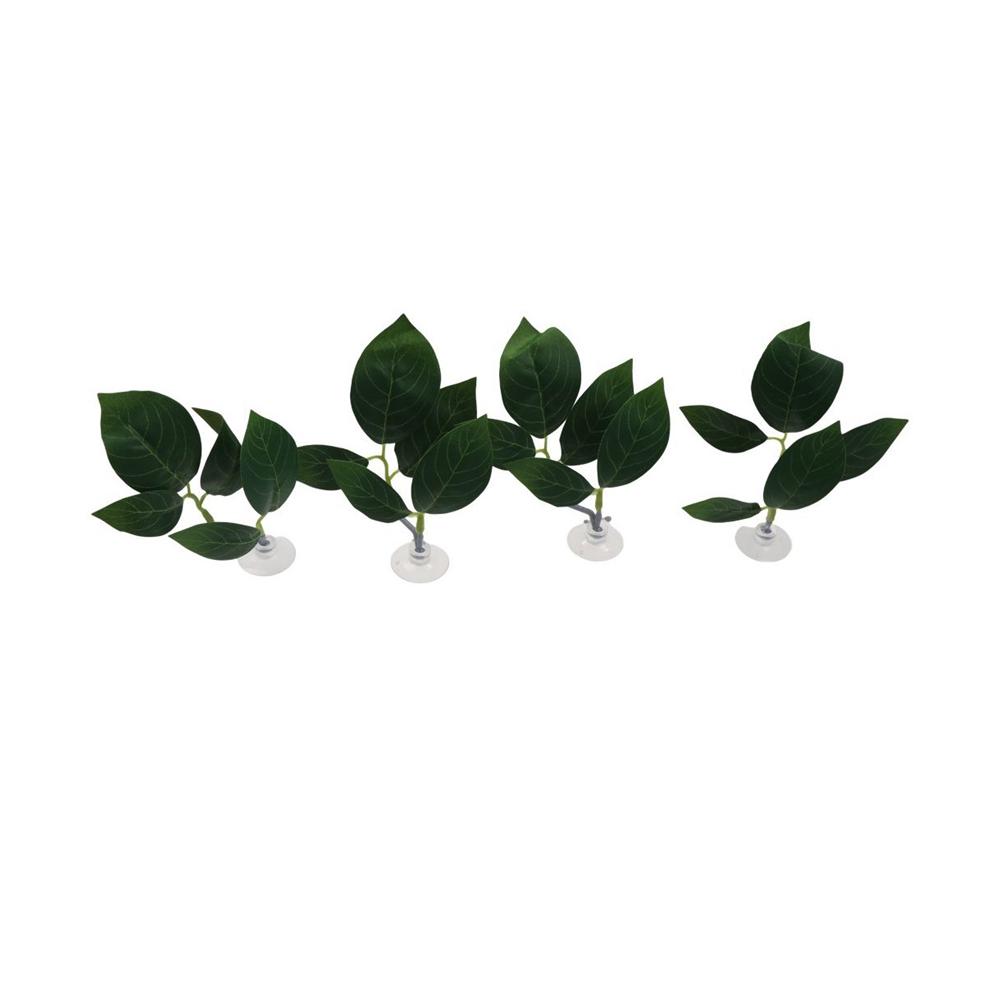 Aquariums Decor Plastic Betta Fish Rest Leaf with Suction Cups Creative Simulated Fish Leaf Home