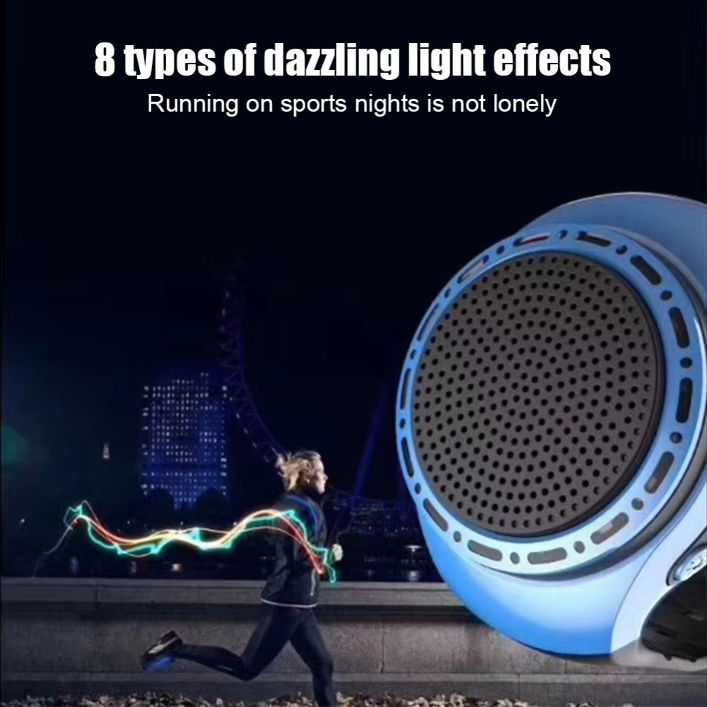Self-Timer Rechargeable Wrist Watch Speaker U6 Hands-free Call Mini Speaker Cool Lighting TF Card Slot Subwoofer Speaker Bicycle Audio