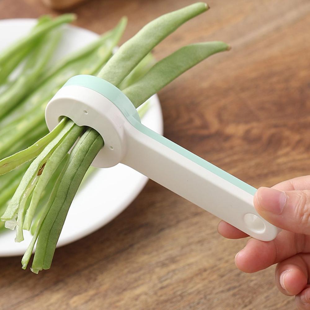 Multifunction Stainless Steel Green Remover Stringer Long Bean Shredder Green Bean Slicer French Bean Cutter