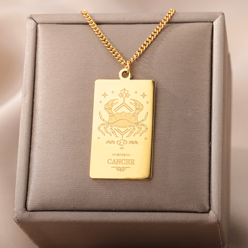 Yuanyan BCEFACL 316L Stainless Steel Moon Zircon Pendant Necklace For Women Girl New Trend Non-fading Neck Chain Jewelry Gift Collar