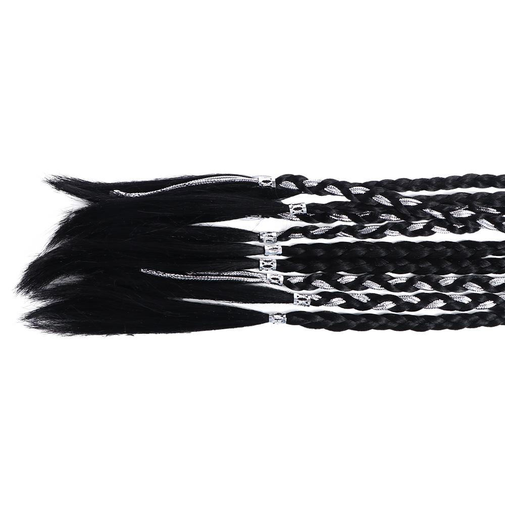 Natural Party Cute Tibetan Braid Wig Woman Photography Props Female Chinese Style Hair Twist Braid Wig National Style Ponytail Braid Synthetic Braid Ponytail Boxing Braids Wig