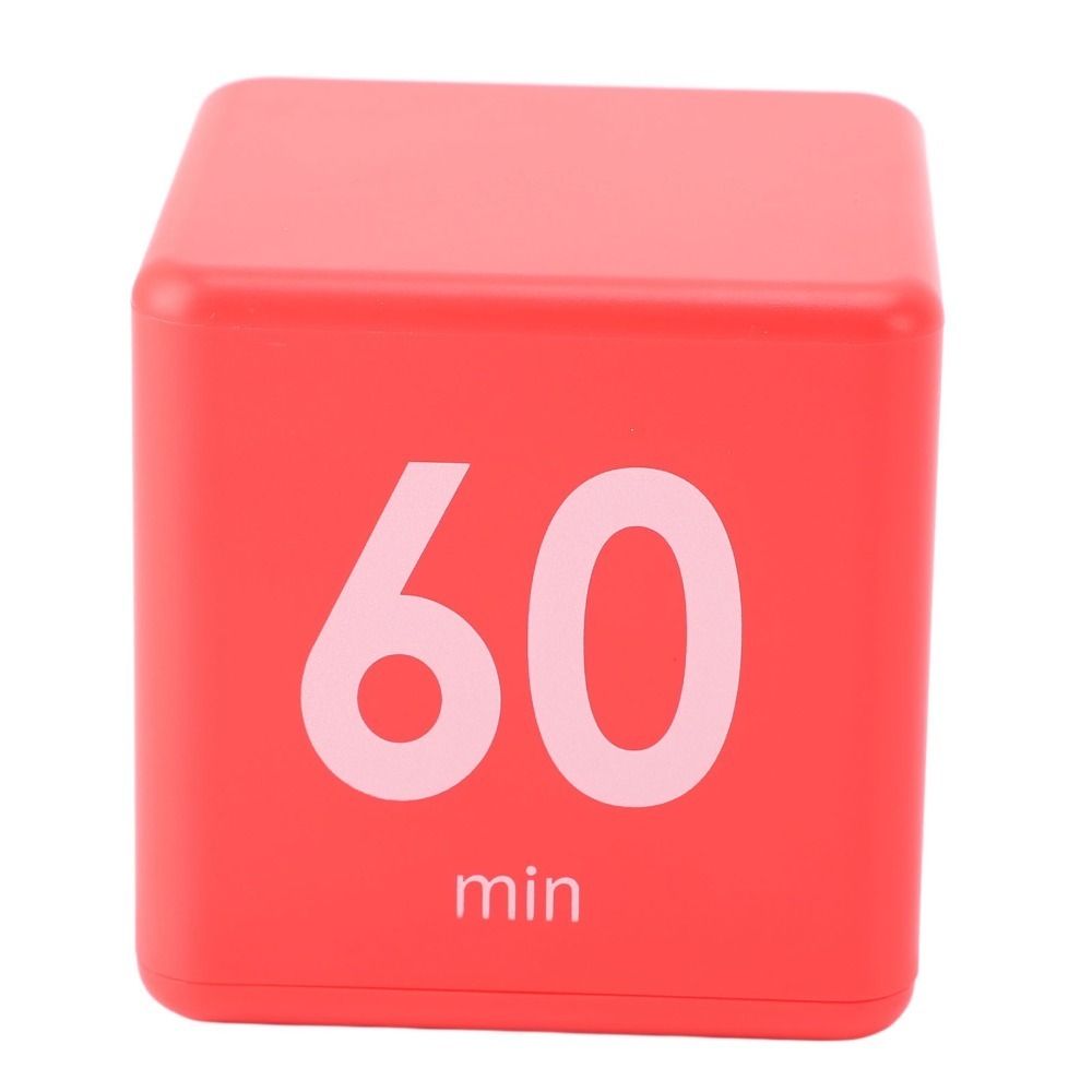 Durable ABS Flip Timer Gravity Sensing 15 20 30 60 Minute Preset Countdown Timer Black Red Digital Display Cube Timer Cooking Studying Workout Office