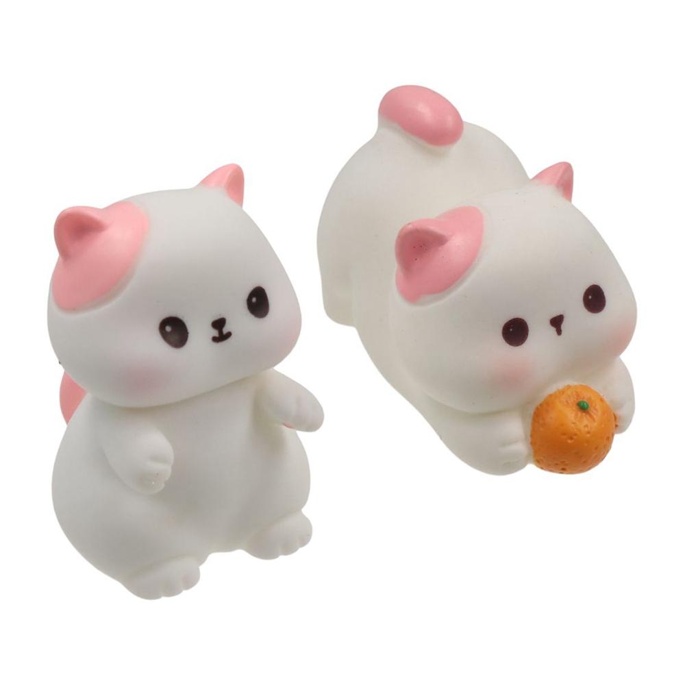Party Supplies Cartoon Cat Figurines Miniatures Cute DIY Handicraft Mini Cat Ornament Resin Crafts Kitten Statue Home Office Decor