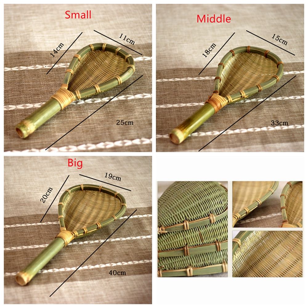 Pure Natural Household Kitchen Supplies Bamboo Products Drain Spoon Rice Colander Bamboo Basket Bamboo Colander