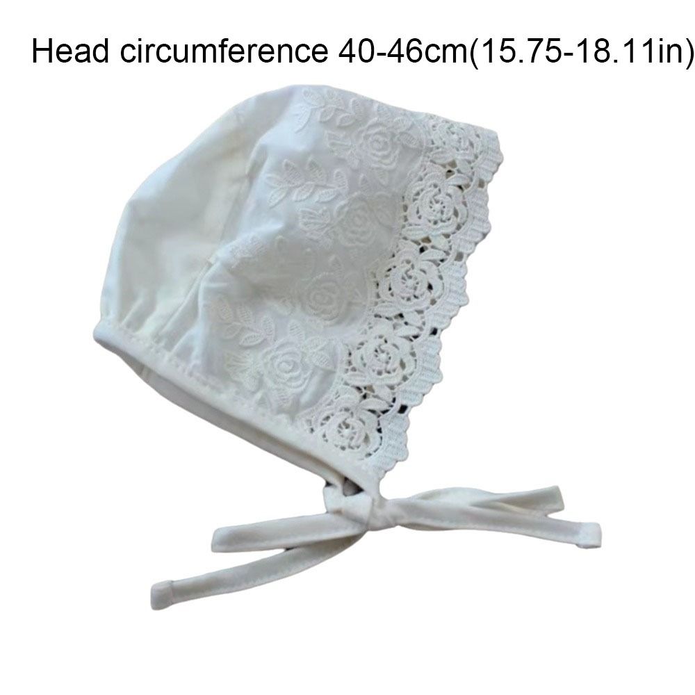 Cute White Baby Lace Hat Floral Princess Newborn Cap Embroidery Flower Summer Sun Hat Kids