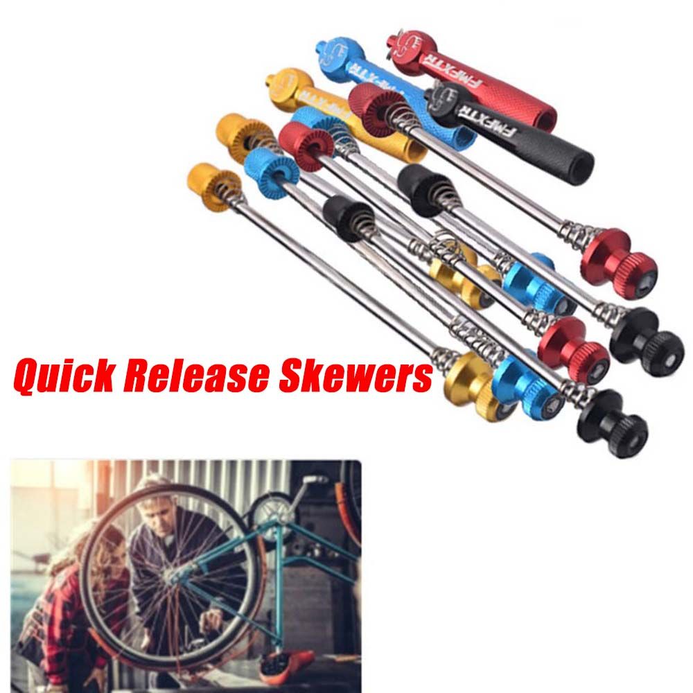 Fold Mountain Road Bike Ultralight Front rear spindle Anti Theft Quick-release Locking Lever Wrench Bike Skewers Hub Quick Release Wheel Accessories Bicycle Skewers