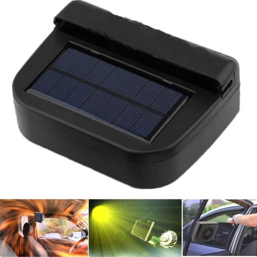 Auto Cooler Energy Saving Solar Powered Fan Odor Removal High Wind Power Window Fan Air Circulation Portable Low Noise Auto Use
