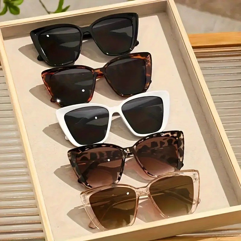 Retro Multicolor Square Frame Sunglasses Fashion Personalized Men and Women Trendy New Accessories