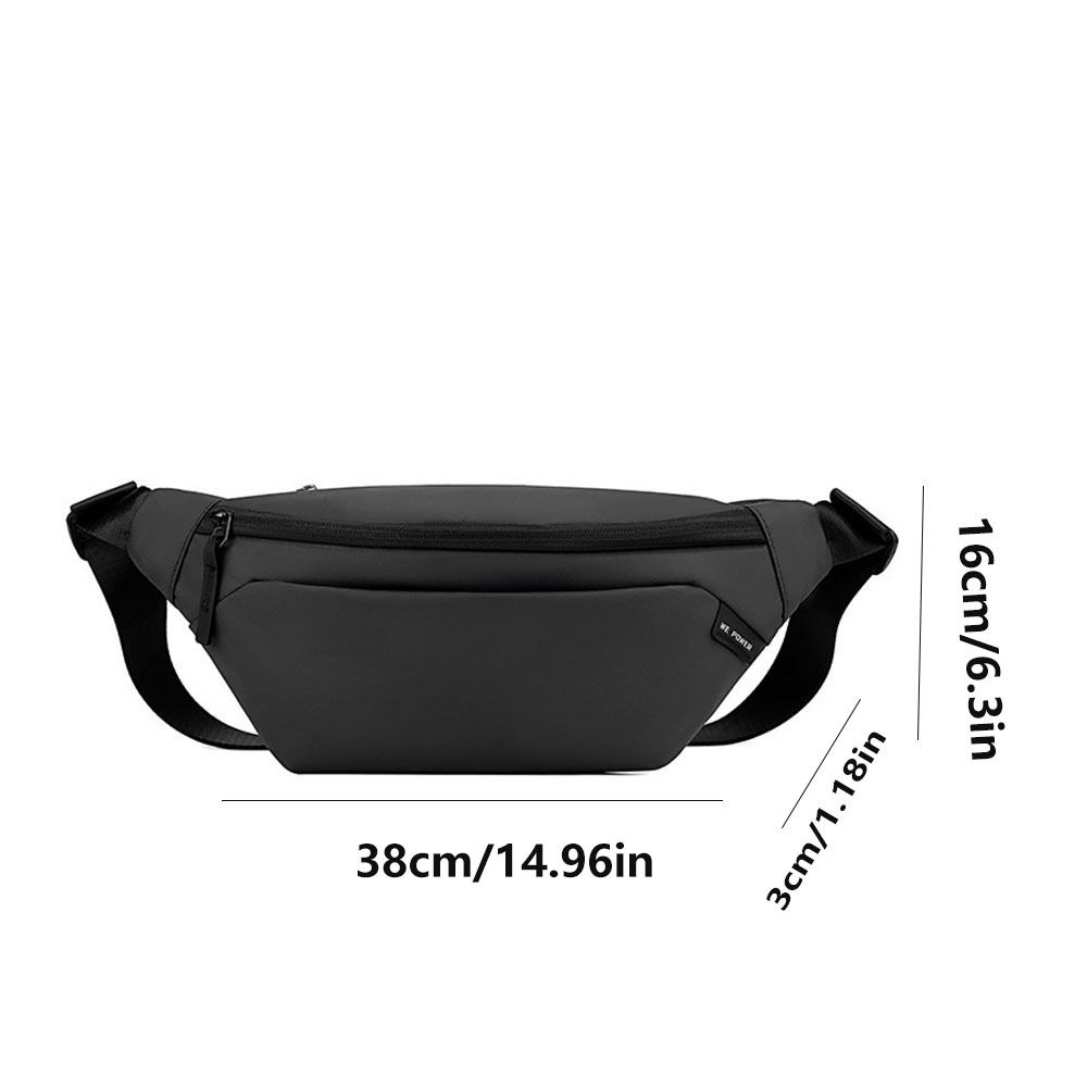 Casual Waterproof Men Chest Bag Multi-Compartment Large Capacity Travel Fanny Pack Nylon Wear-resistant Shoulder Belt Bag Traveling