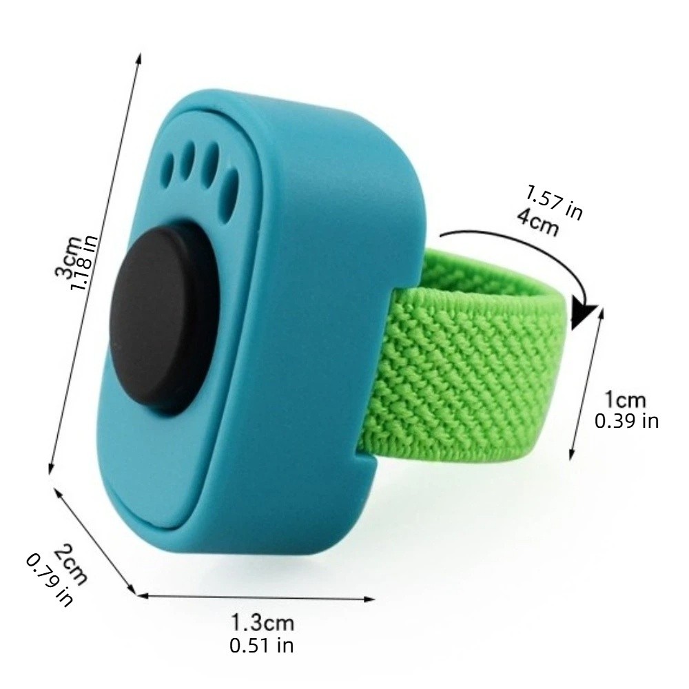 Portable Dog Thumb Training Clickers Lightweight No Battery Pet Clicker Trainer Mini Finger Ring Interactive Sound Clicker for Dogs Cats