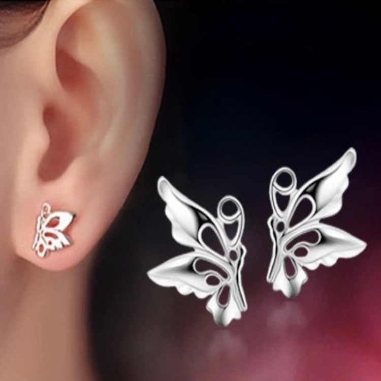 【Quality and Korean Style Simple Small Butterfly Earrings Women's Style Cute Mini Butterfly Earrings Ear Accessories