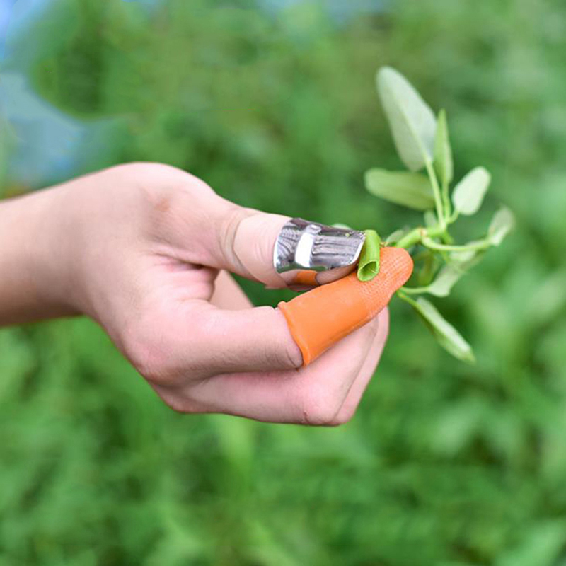 Portable Finger Cover Harvesting Pruning Pick Separator Vegetable Thumb Cutter 5a63