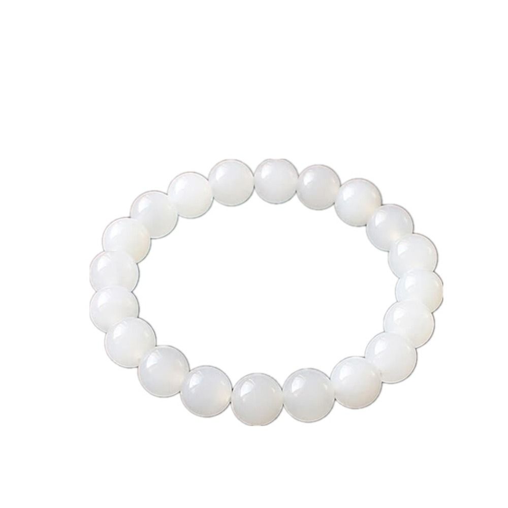 Charm Creative For Men For Women Party Gift Round Bead Wristband Beaded Bracelet White Bracelet Fashion Jewelry