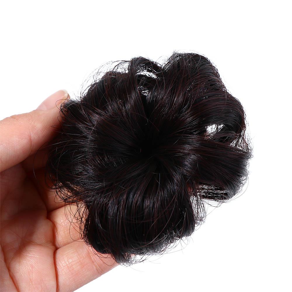 Multicolor High quality Natural Toddler Girls Headgear Accessory Headwear Fake Hair Bun Children The Tide Girl Wig Short Curl Chignon Ball Head Hairpin Baby Hair Wig