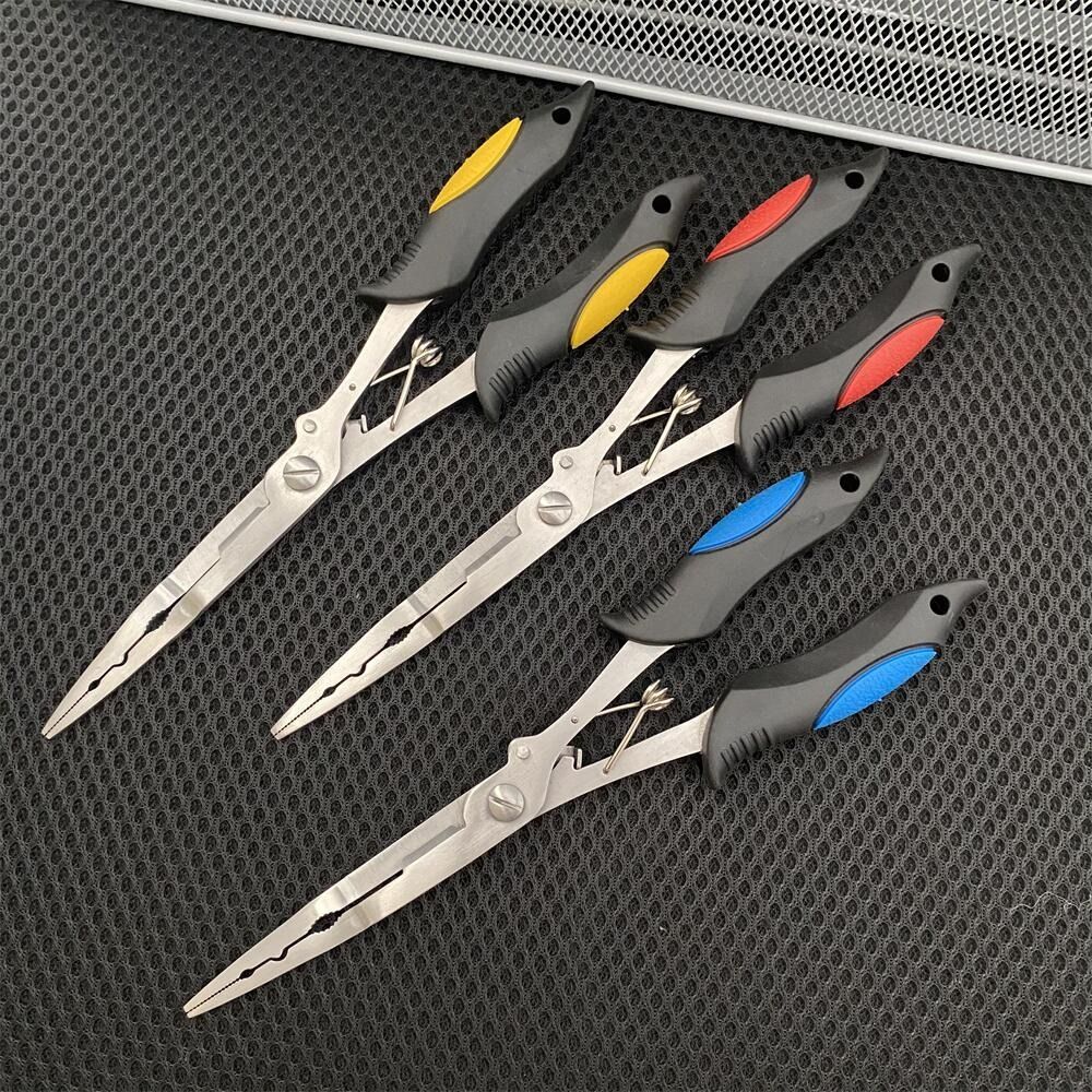 11.8in Multifunctional Luya Pliers Stainless Steel Fishing Pliers Fishing Accessories Fish Mouth Pliers Hook with Handle