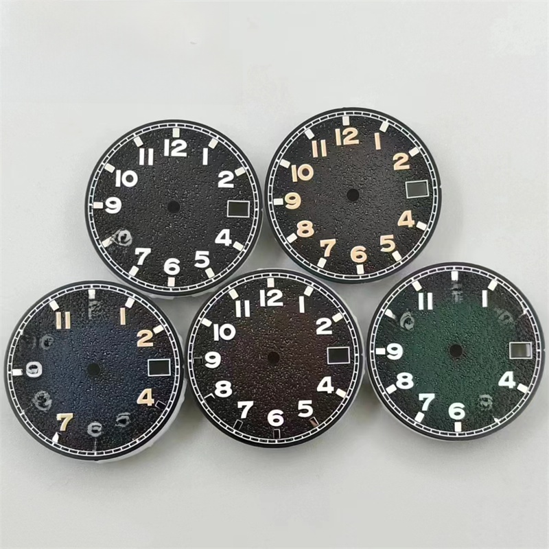 GRAMOCK 29mm Dial Black Green Blue Brown Dial Green Luminous For NH34 NH35 NH36 Movements