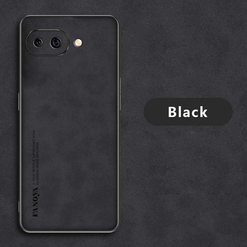 Biruiqu For Google Pixel 9A Lambskin Leather Pounch Silicone Shockproof Case Slim Back Cover