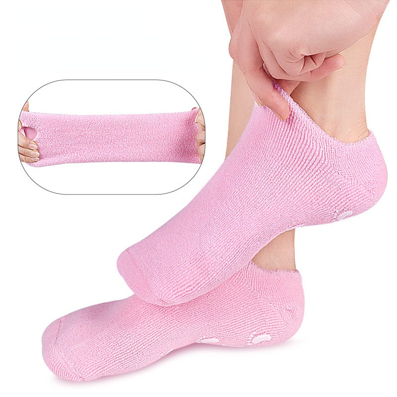 Yuanyan 1Pair Reusable Spa Gel Socks Gloves Moisturizing Whitening Exfoliating Velvet Smooth Beauty Hand Foot Care Silicone Socks Hot