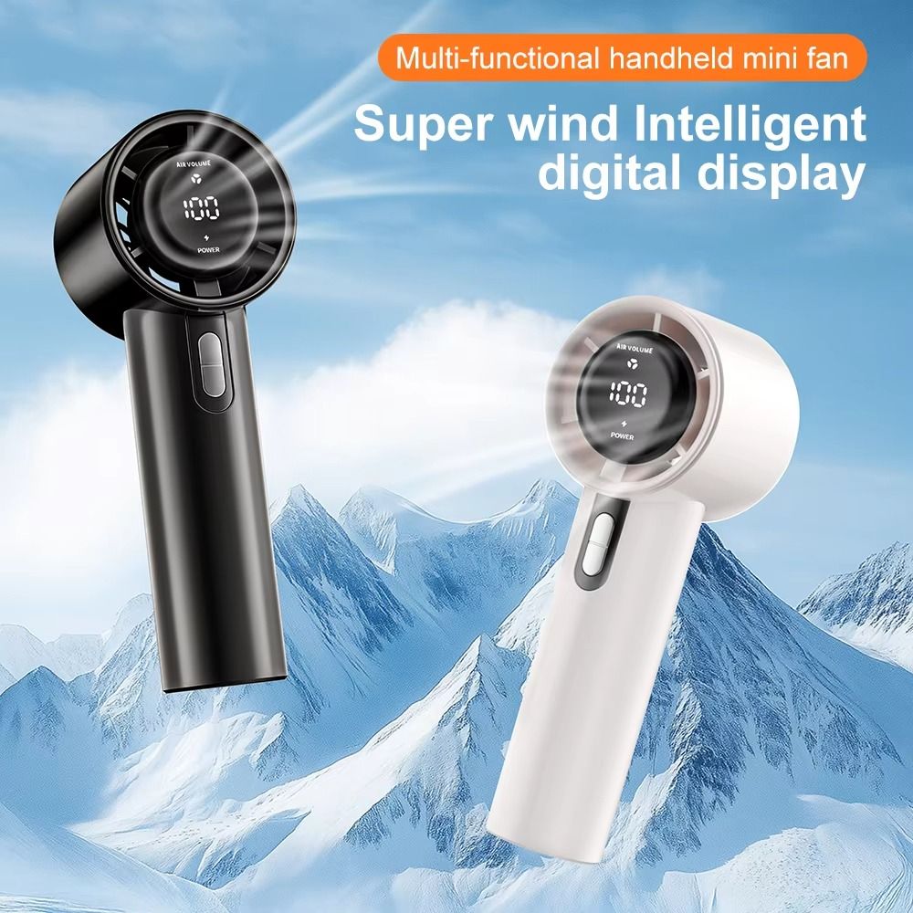 Portable Rechargeable Mini Handheld Fan Ultra-Quiet Powerful Wind Small Electric Fan -199 Speed Turbo Fan Outdoor Use
