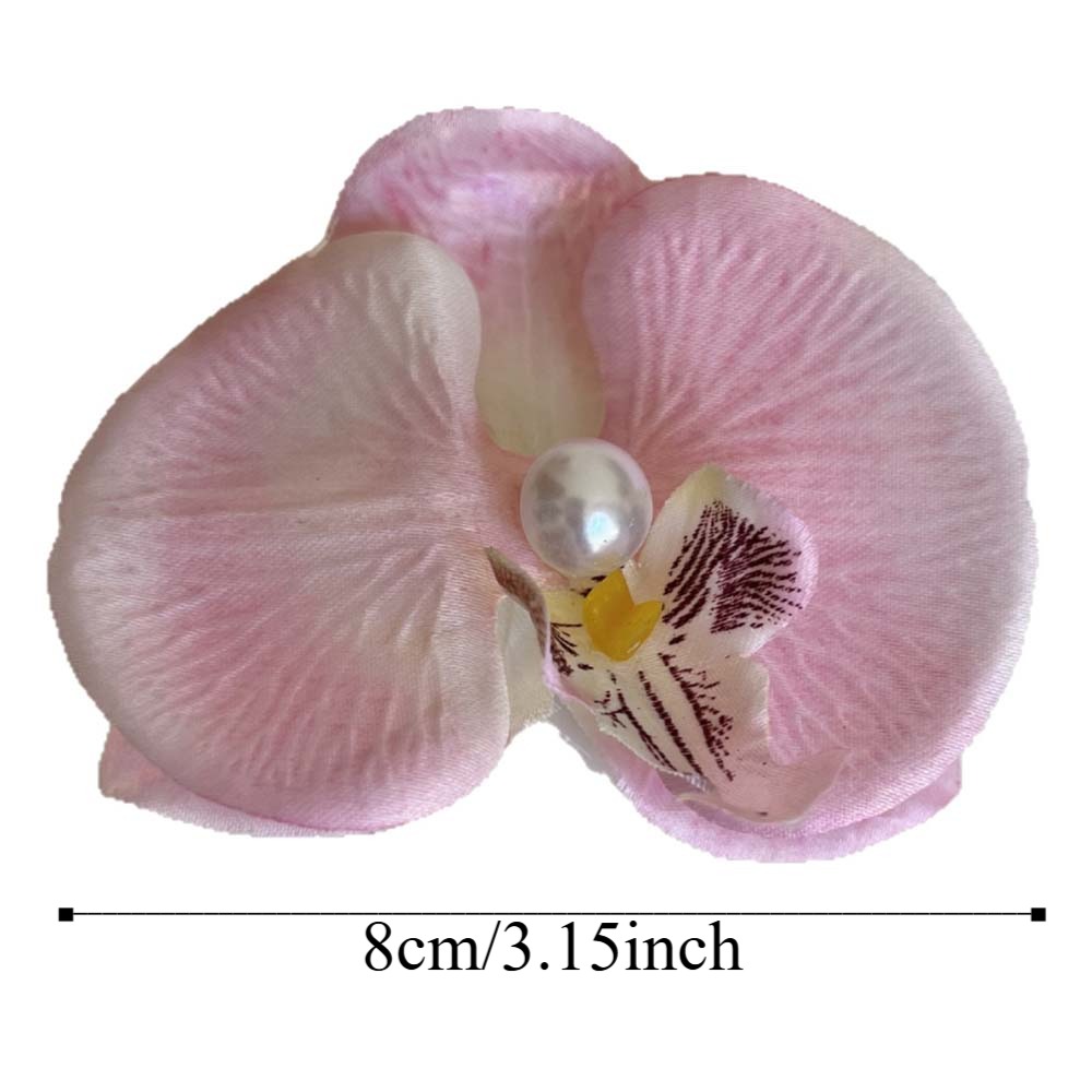 Vacation Headwear Sweet Orchid Flower Hairpin Bohemian Style Butterfly Orchid Hair Clip Duckbill Clip Cloth Women Side Clip Daily