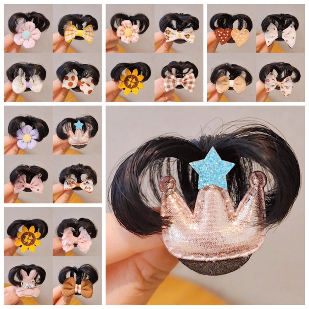 Sweet Funny Baby Girl Hair Clip Cute Headdress Kids Wig Hairpin Photography Props Decor Flower Bow Hair Clip Children