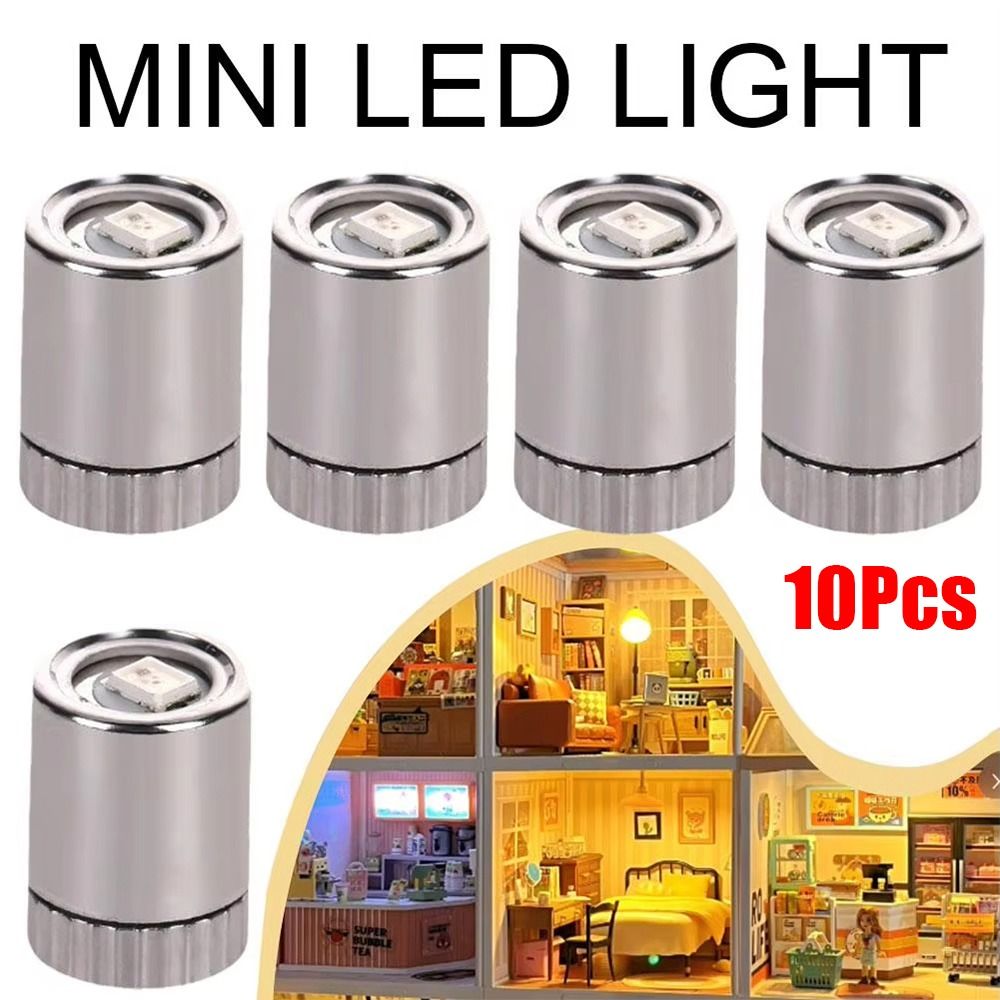 10Pcs New Small Mini LED Light Battery Powered Colorful Light Bulb Electronic Toys Accessories for Lantern Wick Base