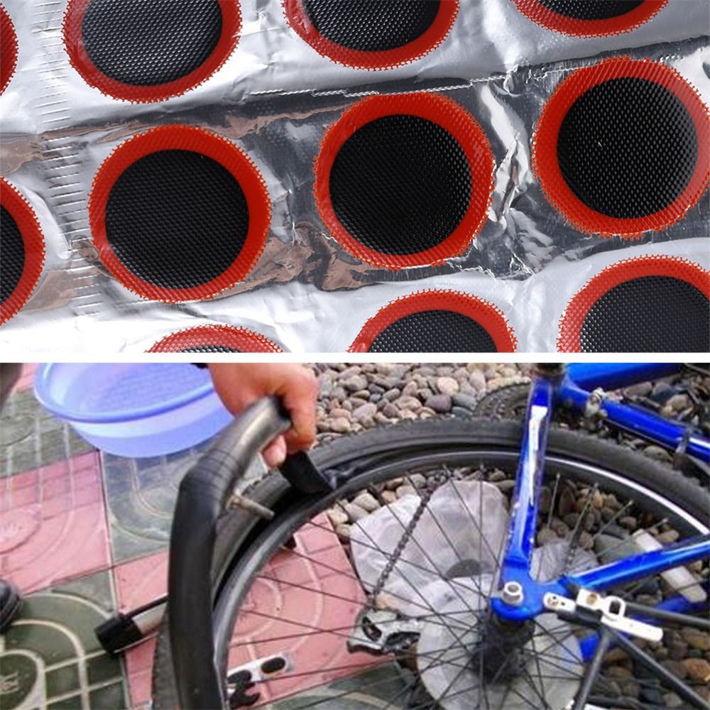 48 Pieces Bicycle Part 25mm MTB Bike Road Bike Inner Tube Cycle Repair Tools Rubber Puncture Patches Bicycle Tire Patch Bike Tyre Patch