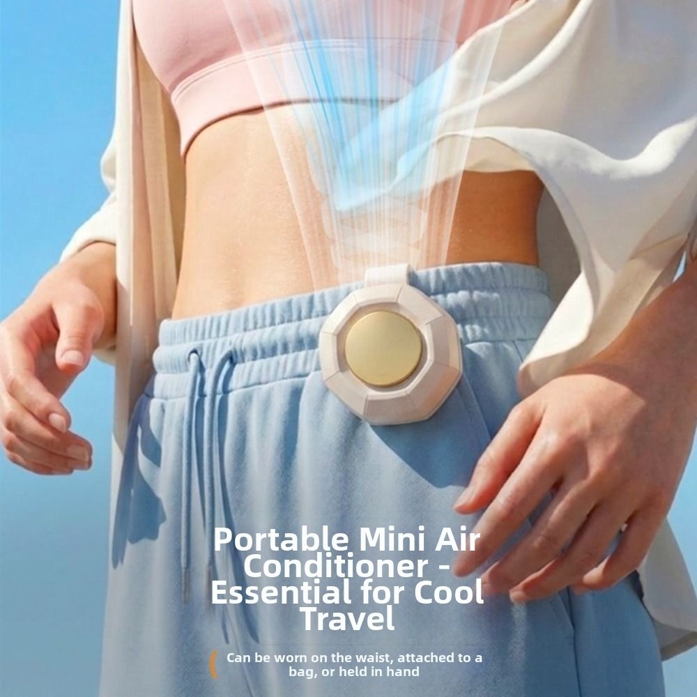 Cooling Artifact 3 Speeds Clip-On Waist Fan Wearable Mute Hanging Waist Fan Portable Silent Operation Mini Electric Fans Travel