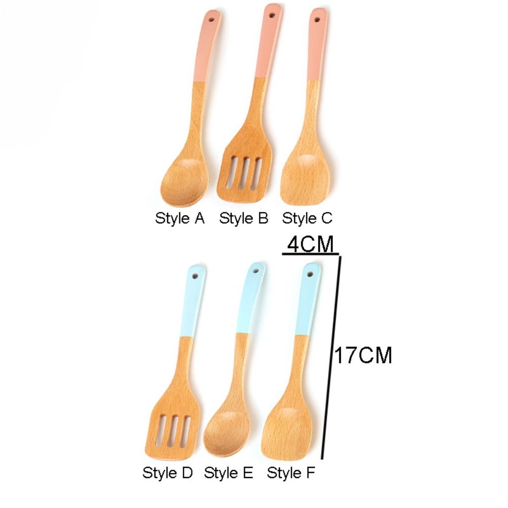 Durable Solid Wood Mini Wooden Spatula Cooking Spatula Natural Wooden Spoon Food Spoon 17CM Children Kitchenware Kid