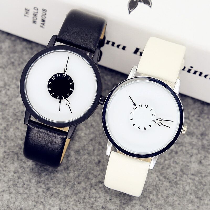 【Unique features】INS-inspired minimalist elegant creative trendy new concept reverse minority design unisex student couple's watch