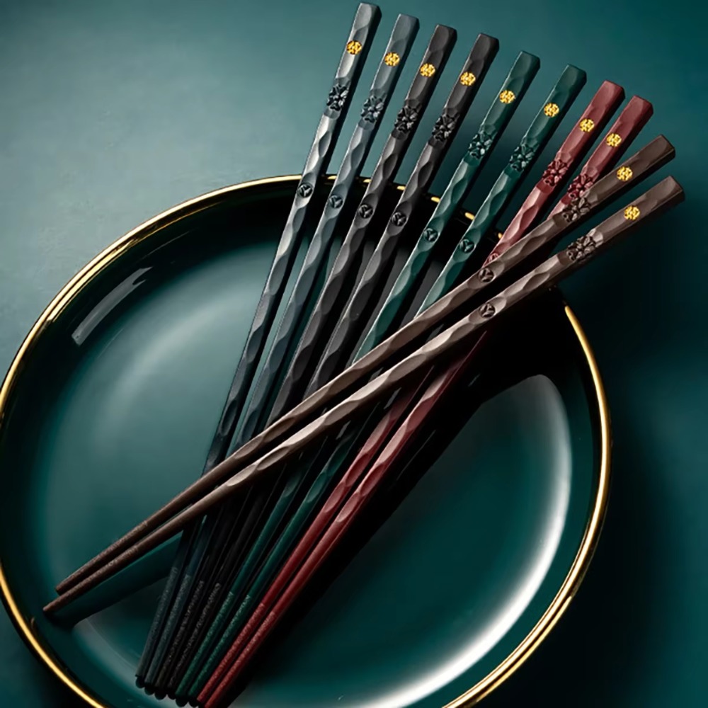 5 Pairs Japanese Style Morandi Colors Chopsticks Set Non-Slip Chopsticks Dishwasher Safe for Home Restaurant Sushi Chopsticks