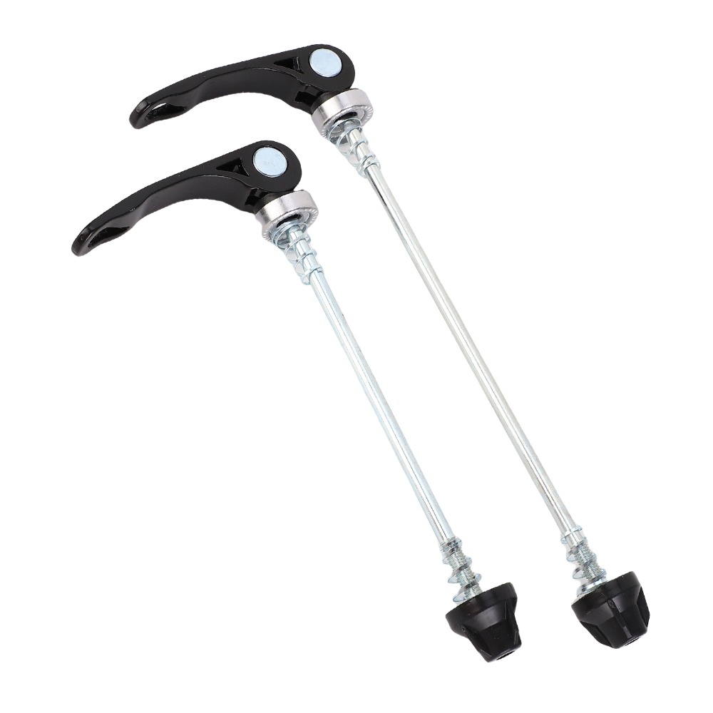 1 Pair Durable Iron + Aluminium Alloy Quick Release Skewers Easy To Install Front Rear Set Bike Skewers Lightweight Wheel Hub Skewers for 26 inch wheel Bikes Bicycle Repair