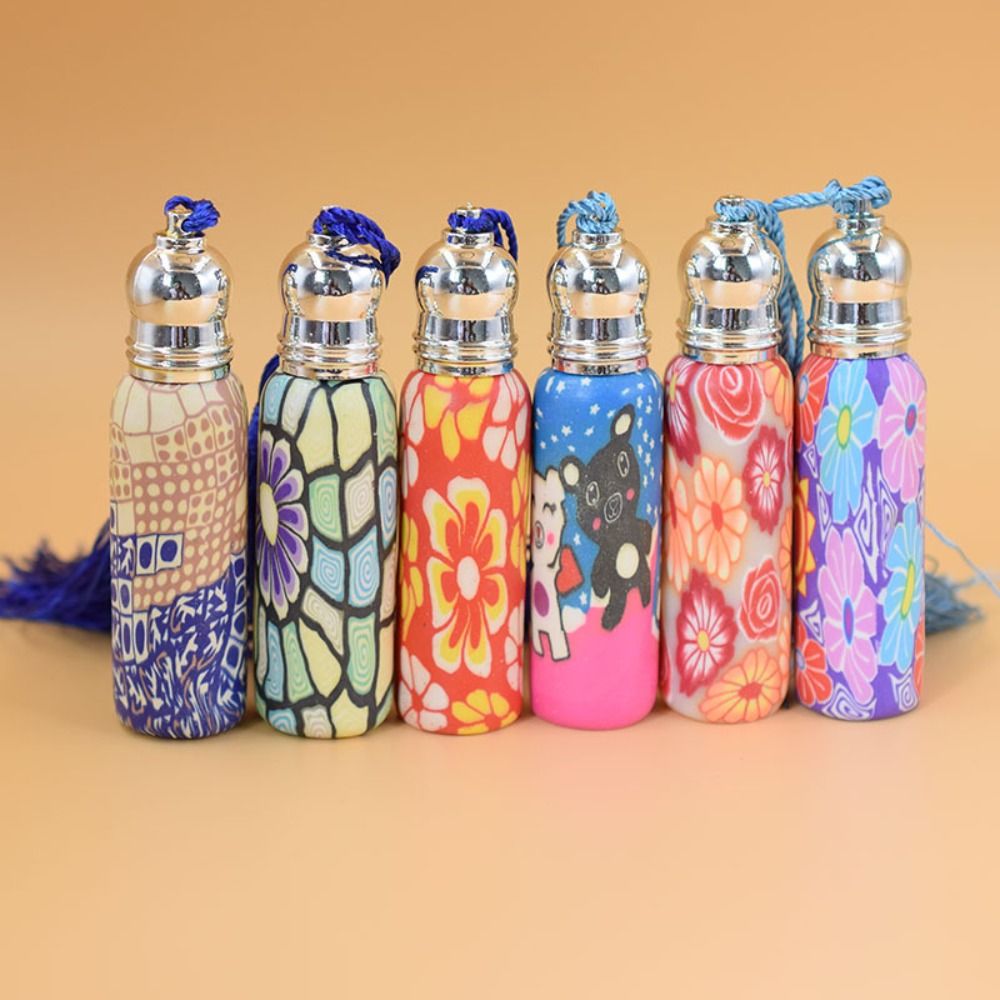 2Pcs 6ml 10ml Glass Roll On Bottles Empty Polymer Clay Perfume Roller Bottle Essential Oil Vials Refillable
