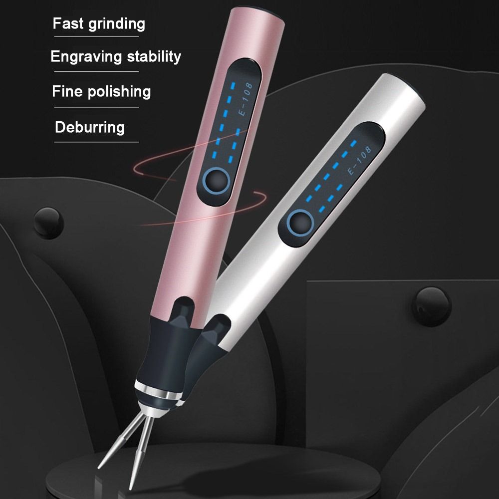 Grinding Machine 3 Speed Regulation Engraving Pen Set Fine Carving Rechargeable Electric Polishing Pen Multi-purpose Portable Small Electric Grinder Electric Chip