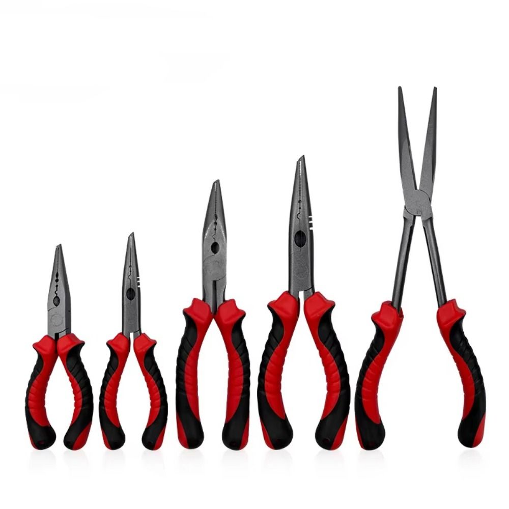 Angling Equipment High Carbon Steel Fishing Pliers Line Cutter Remover Bent Long Nose Fish Mouth Pliers Hook Split Pliers Multi-functional Fishing Tied Hooks Pliers Fishing Tools