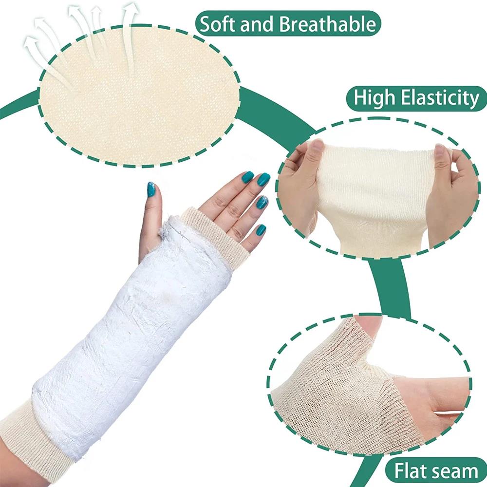 Wenefang Fashion 1Roll Cotton Stockinette Tubular Elastic Bandage Cast Sleeve Roll Elastic Wrap Tube Bandages Cast Stockinette for Arm Leg Knee