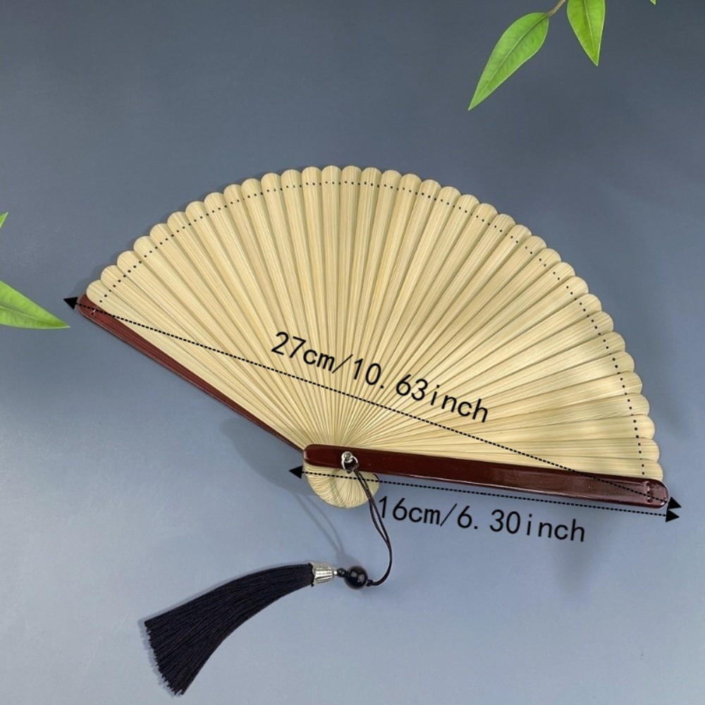 Hand Fan Vintage Bamboo Folding Fan Portable Classic Chinese Style Fan Decorative Mini Handheld Fan Stage Performance