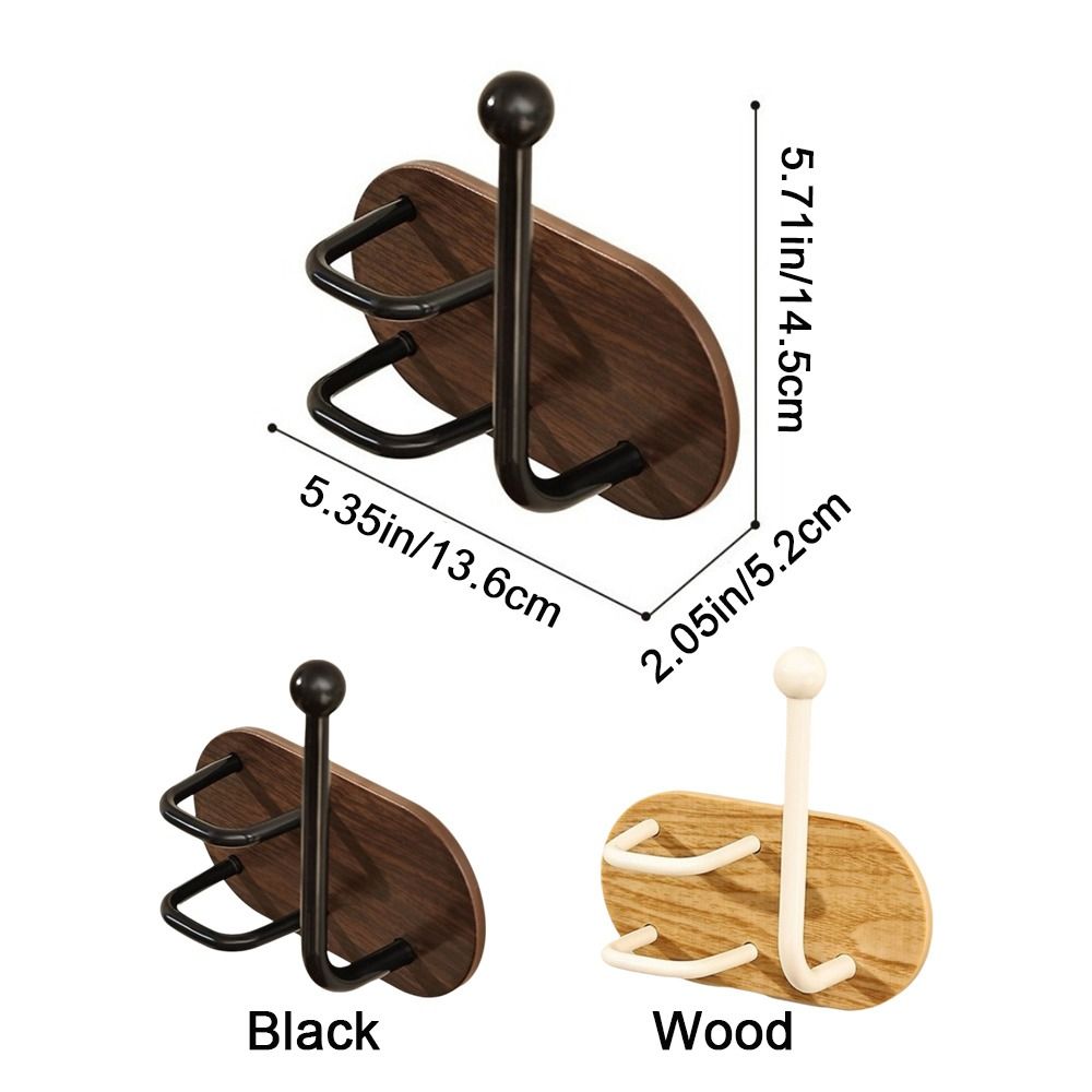 2 Pieces Practical Wall Mounted Hair Tie Storage Rack Rust-proof Hair Tie Hook Waterproof Retro Hair Accessories Organizer for Bathroom