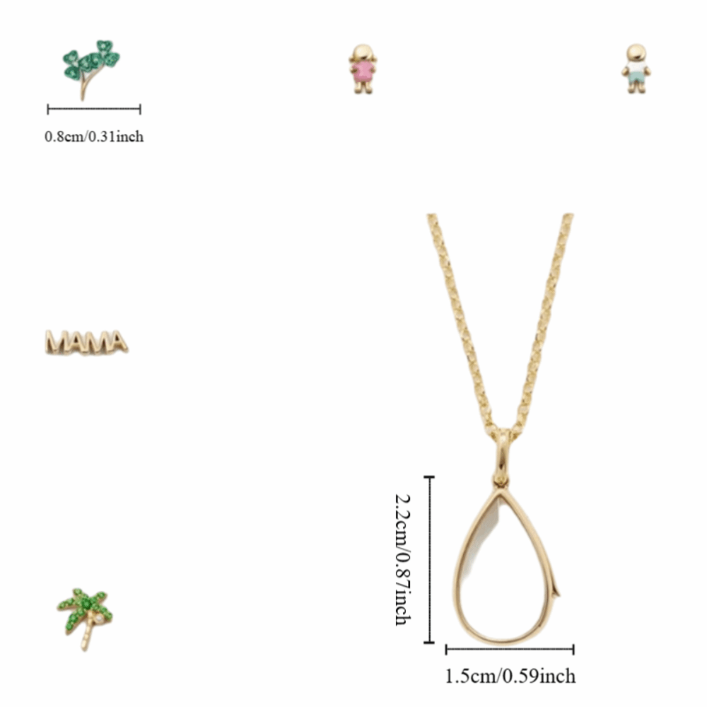 New Alloy Ocean Heart Pendant Preserved Can Be Opened Water Drop Collarbone Chain Simple Design Small Items Adjustable DIY Necklace Gift Item