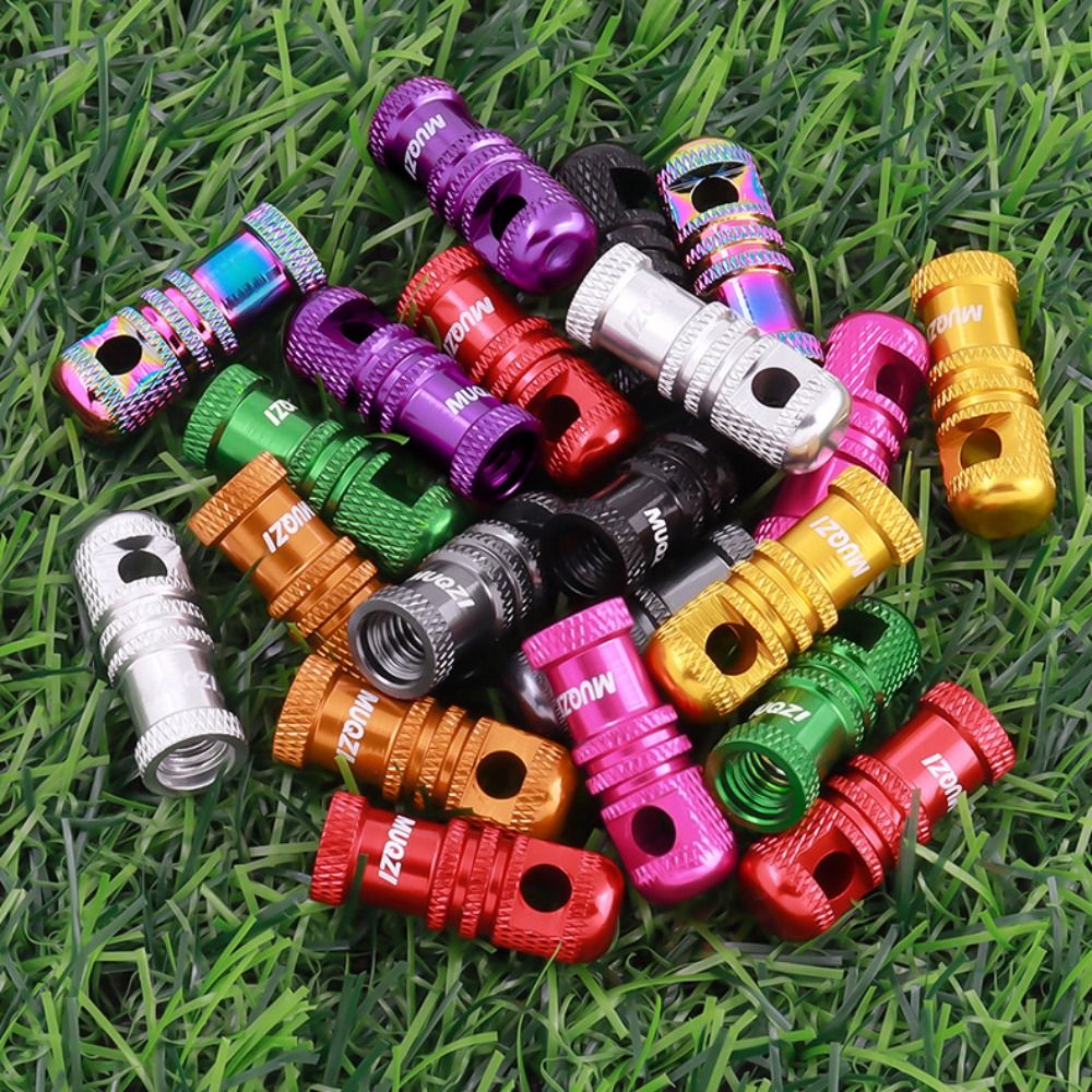 2PCS Bike Accessories 2 in Presta Valve Stem Cap Anti Corrosion Aluminium Tubeless Tire Valve Cap Colorful Ultralight Presta/Schrader Tire Valve Cap Racing Road Bicycle
