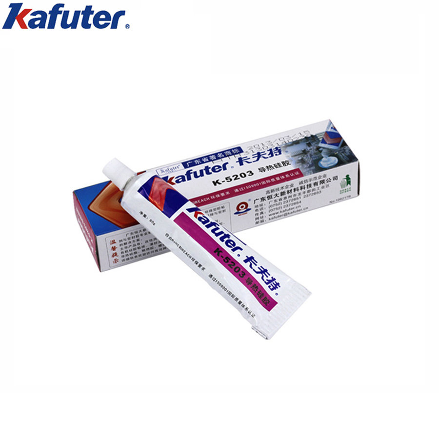 Yuanyan 80g Kafuter K-5203 Heatsink CPU Thermal Conductive Silicon Grease Paste Glue Adhesive LED Light Silicon Rubber Gel