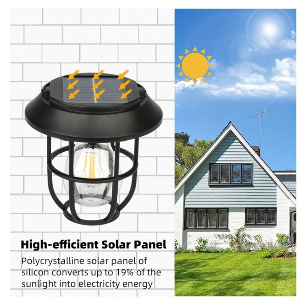 Energy-saving Hanging Solar Lamps Waterproof Motion Sensing Lawn Lamps Bright Portable Tungsten Filament Light Courtyard
