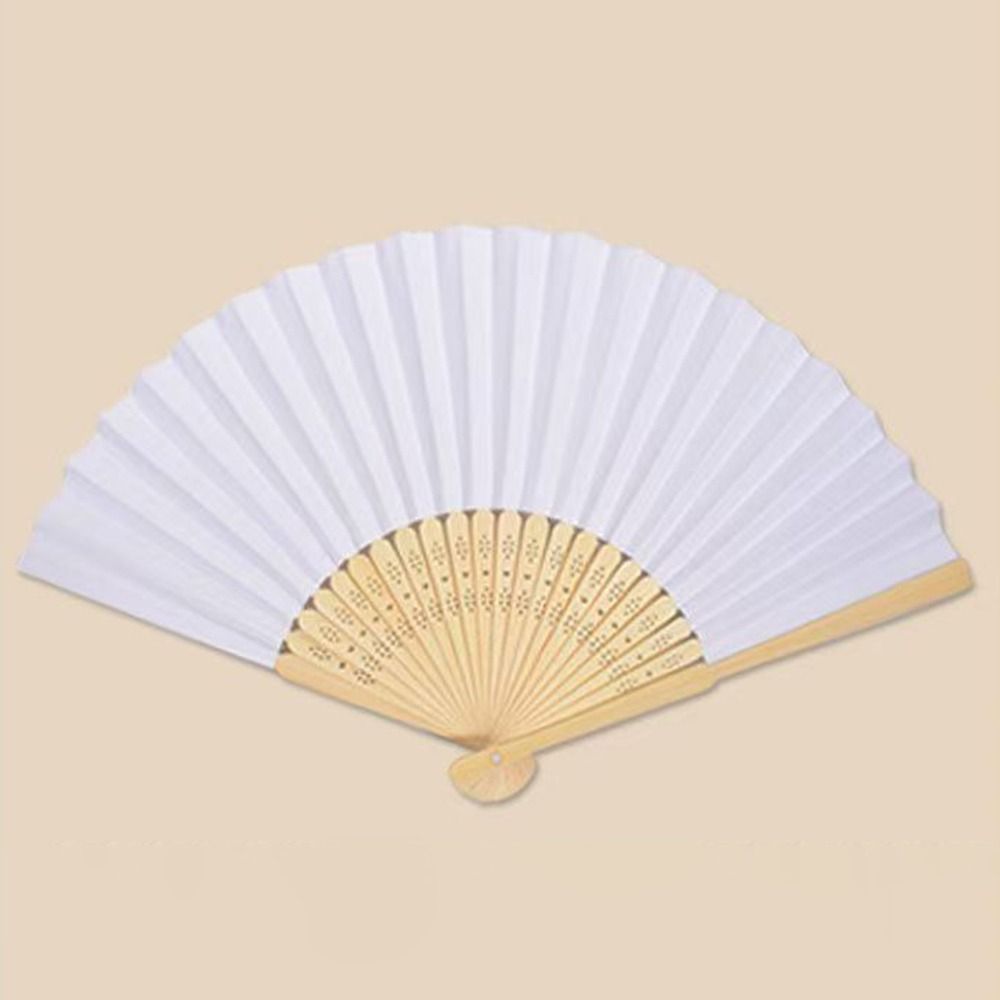 4Pcs Photo Prop 7/10/12 Inch Dance Folding Hand Fan White Chinese Style Blank Foldable Fan Portable Classical DIY Painting Fan Girl Women