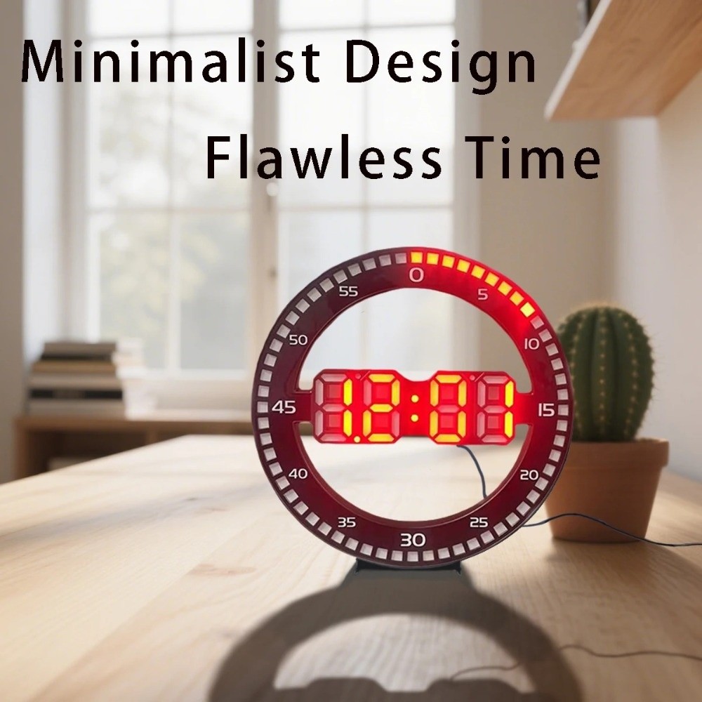 Simple Modern Led Digital Wall Clock Jumping Seconds Portable Silent Electronic Clock Wall Mounted Luminous Wall Clock Office