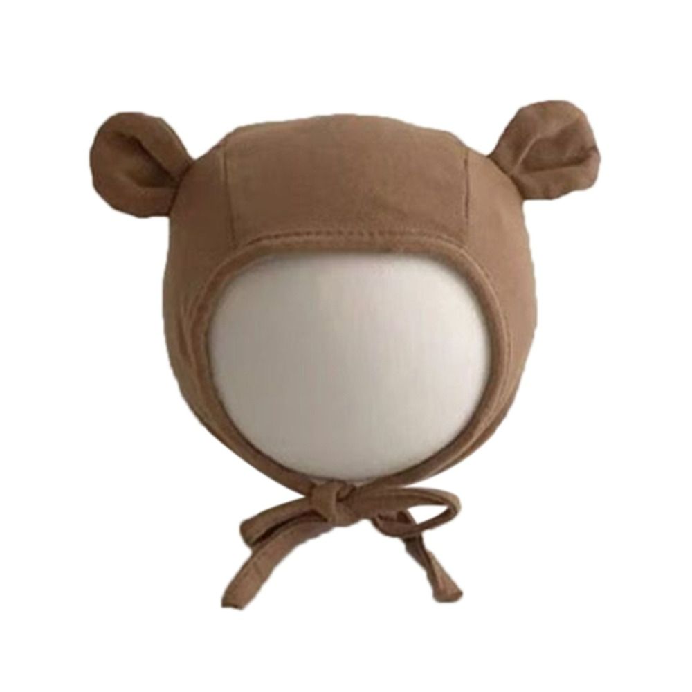 All-match Cotton Newborn Cap Bear Ear Breathable Fetal Hat Baby Ear Protection Cap Spring Autumn